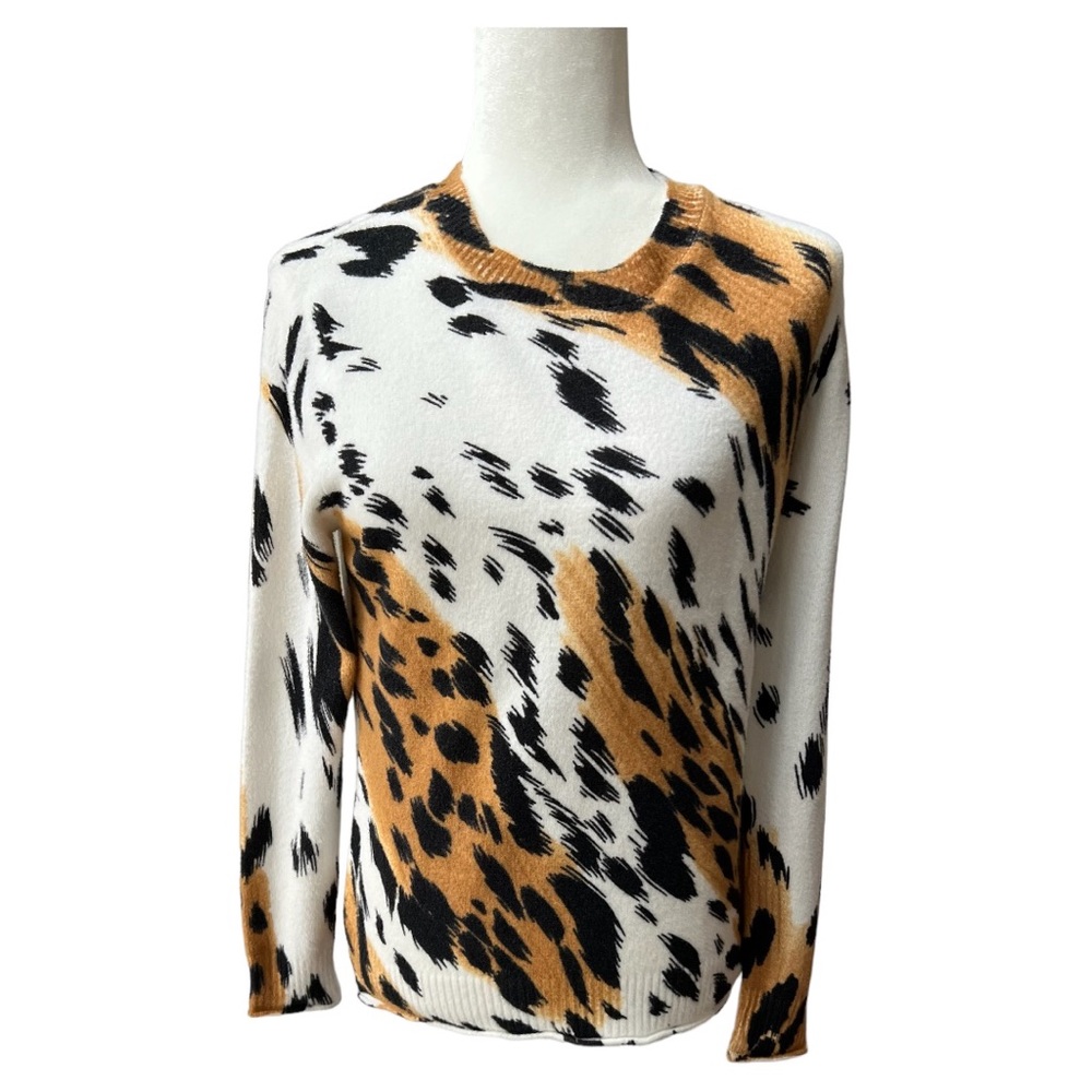 Ethyl Women’s Animal Print Pullover Sweater Size Small